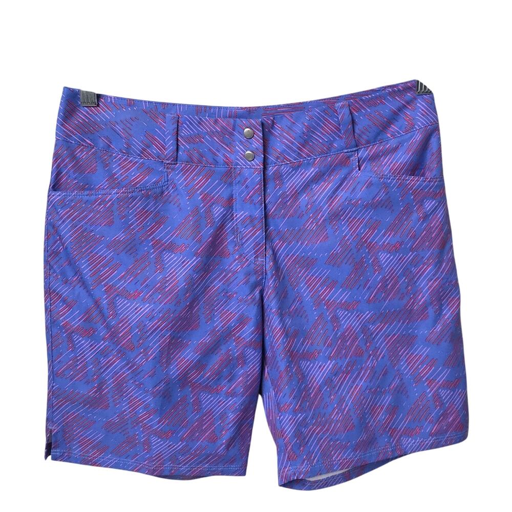 Adidas Golf Shorts Blue and Pink Patterned Shorts Womens Size 4 NWT